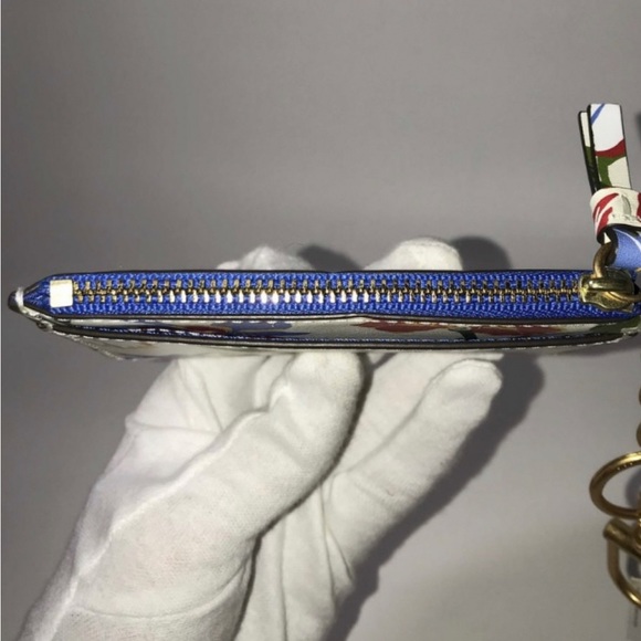 Tory Burch Leather Card Case Key Fob - Picture 3 of 7